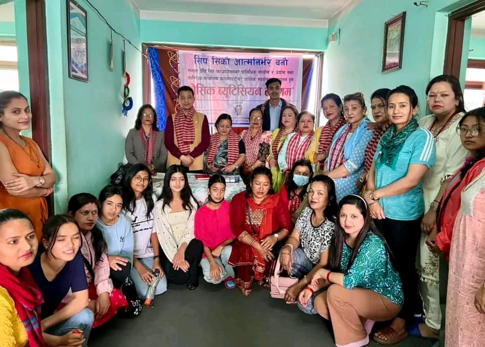 Inauguration program of 1 month beautician training organized by Mangala Devi Singh Foundation. !! 🙏 #Be Entrepreneur #Be financially self-sufficient. Place: Baneshwor. Me. No. Pa 10th ward.