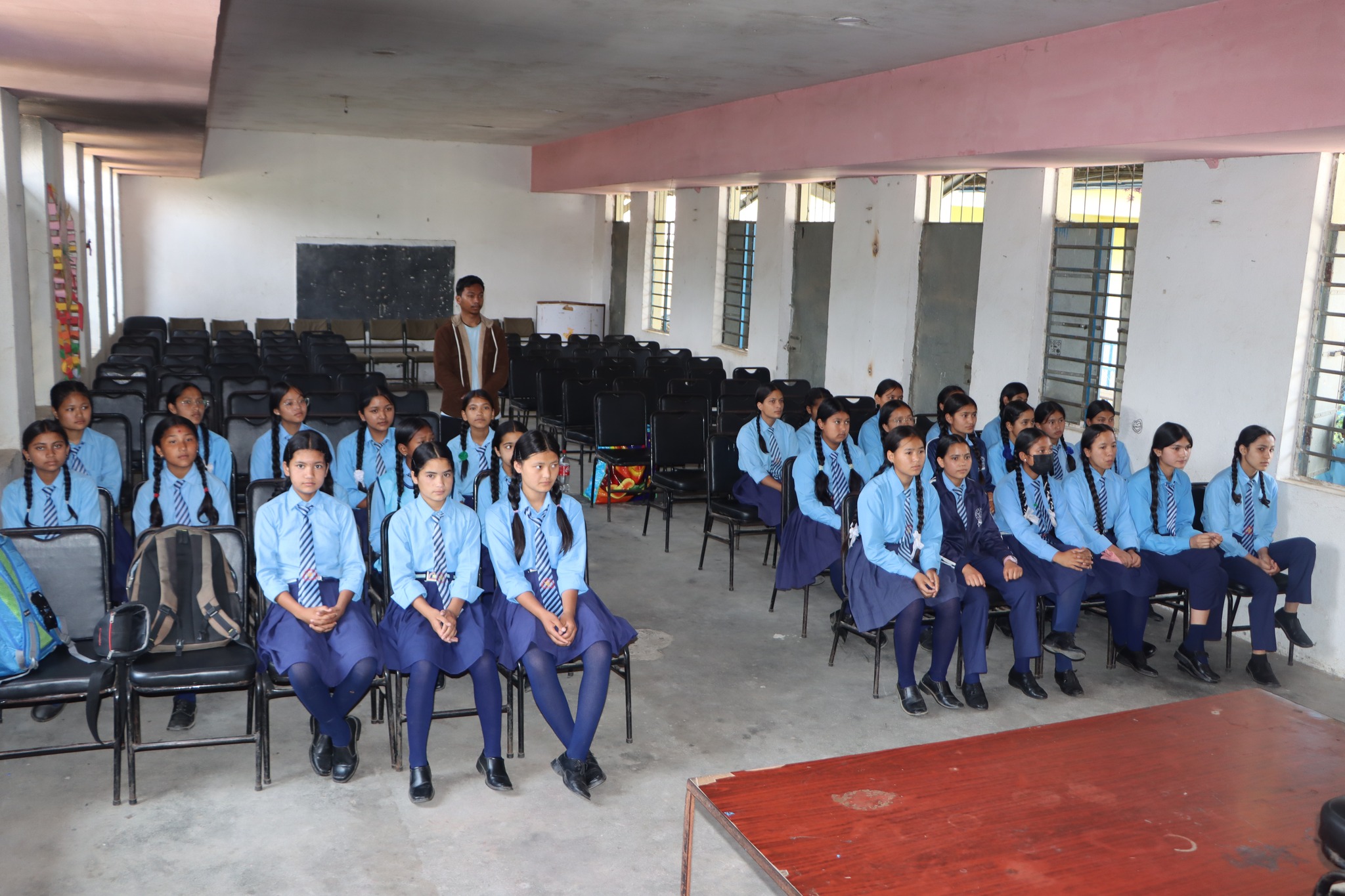 Today, 2081, Jestha 14, Monday, at Shri Sitaram of Nagarjuna Municipality under the plan of Mangala Devi Singh Foundation. V. Teenage self-defense training completed for students.